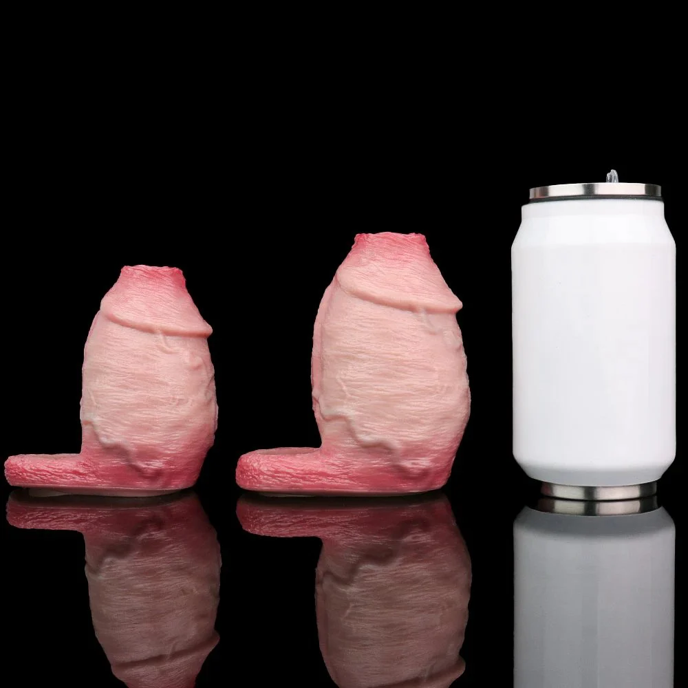 Realistic Penis Sleeve Open-ended Silicone Realistic Thick Hollow Dildo Size S M Cock Enlargement Sex Toy for Men