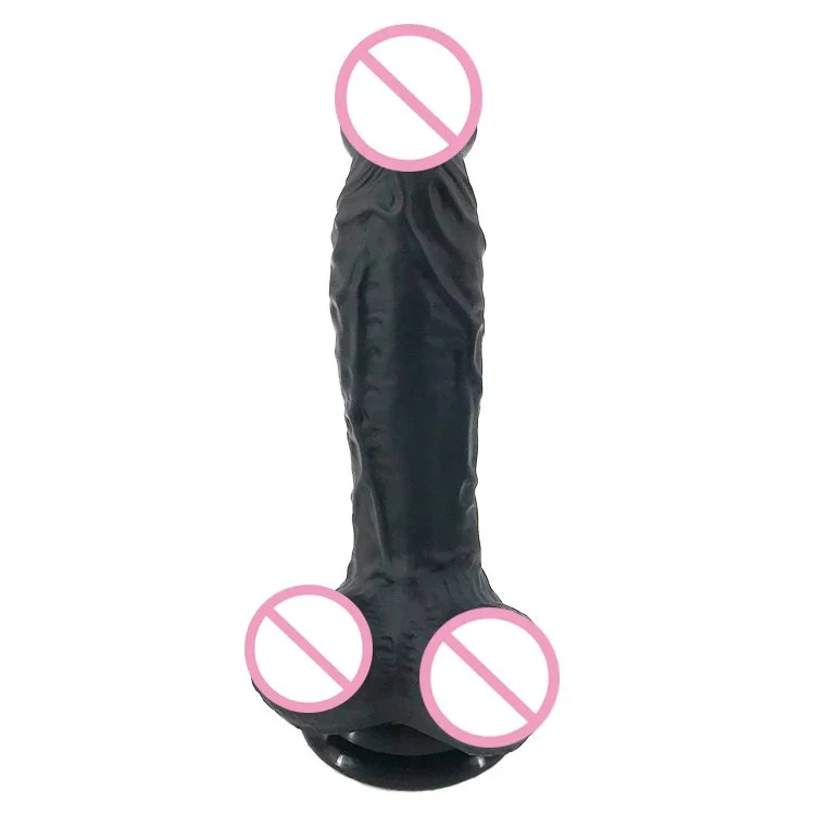 18.5cm 7.3 Dia 3.5cm Sexual Anal Toys Butt Plug Soft Realistic Lifelike Safe Silicone Dildos Big Black Sex Toys for Women