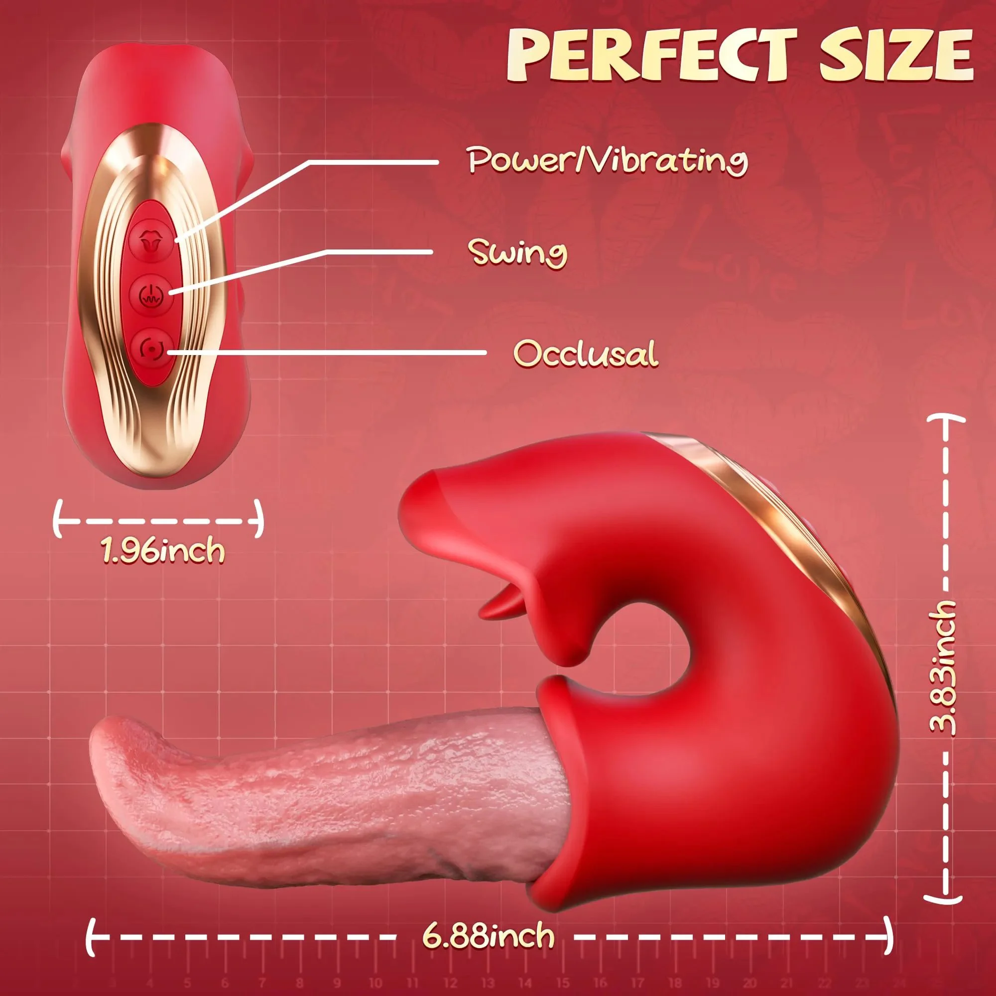 G Spot Occlusal Vibrator Women Clit Stimulator Deep Wriggle Licking Swing Realistic Tongue Biting Vibrators for Female Couples