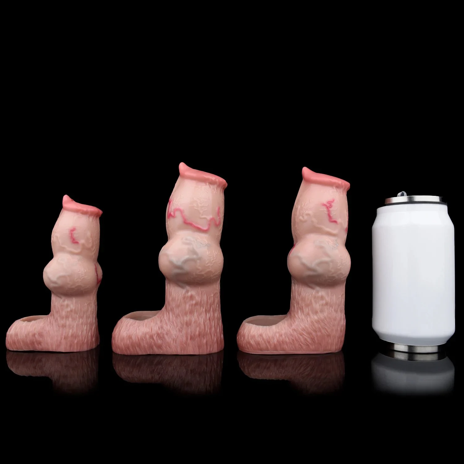 Silicone Monster Dog Penis Sleeve Big Knot Hollow Dildo Enlarger and Prolong Male Girth Penis Extender Sex Toys for Men