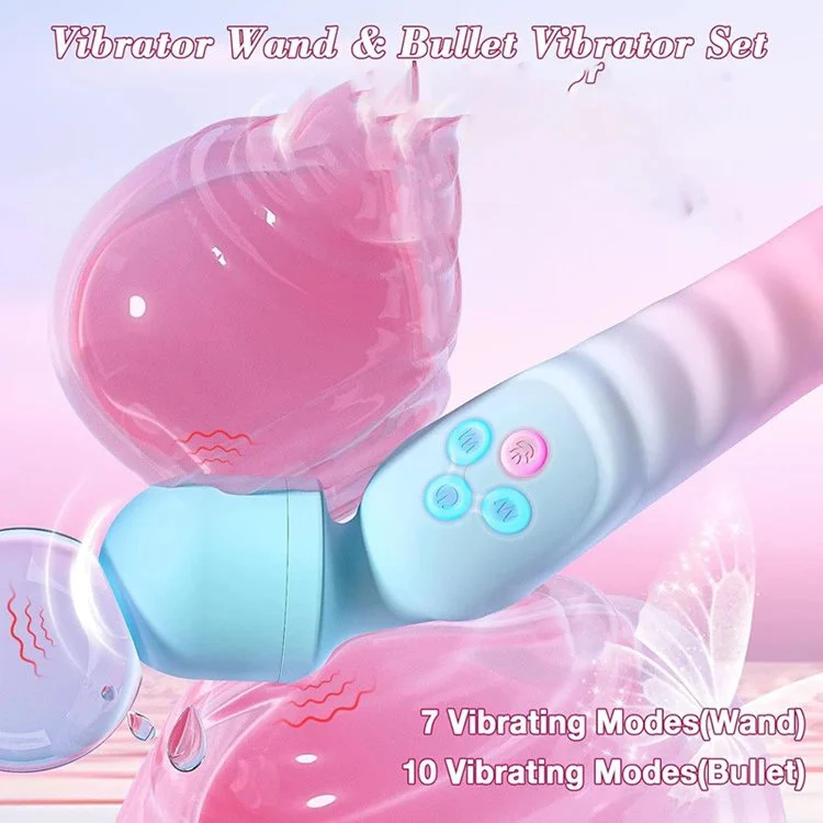 Double Head Heating AV Wand Sex Toys for Women Bullet Dildo Vibrator Female Masturbation