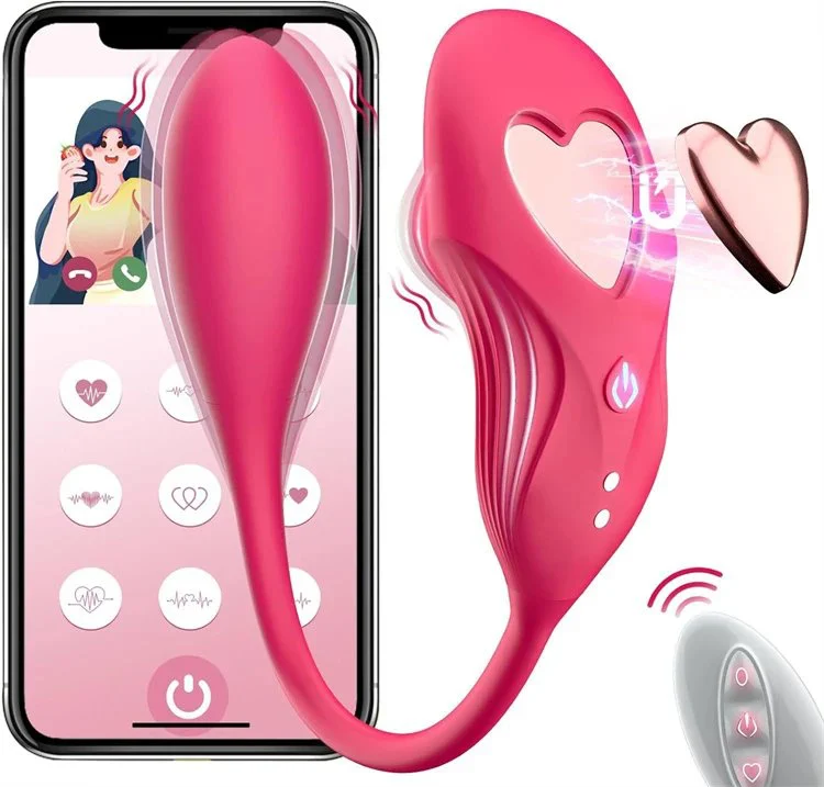 Rechargeable 10 Modes Women Sex Machine 10 Modes Heart Design App Control Wearable Panty Vibrator