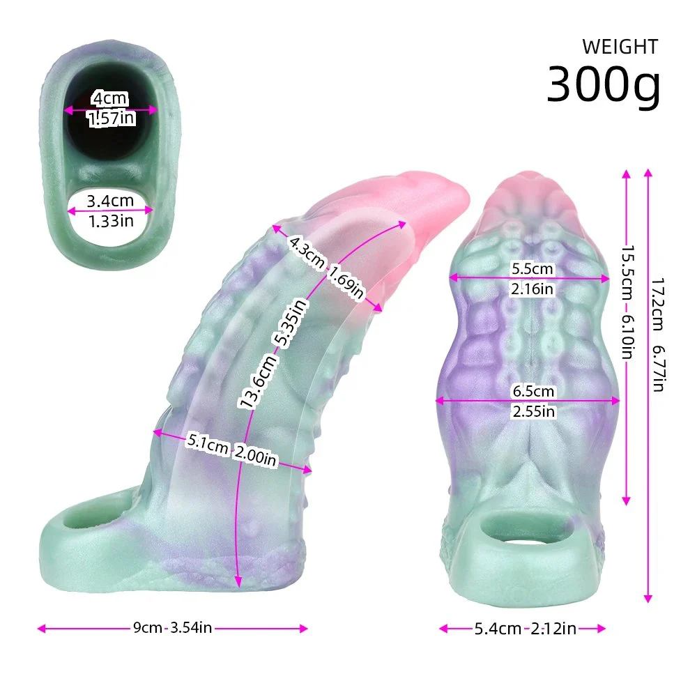 Octopus Penis Sleeve Animal Penis Extender Sleeve, Silicone Penis Enlarger Sleeve with Penis Ring,Sleeve Male Adult Sex Toy