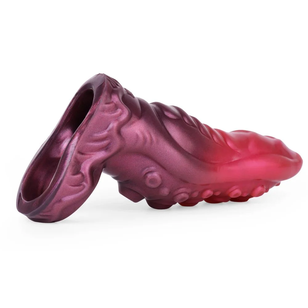 Octopus Tentacle Penis Sleeve Silicone Sex Fantasy Dildo Simulation Penis Sleeve Thickened Men's Hollow Soft Penis Toys