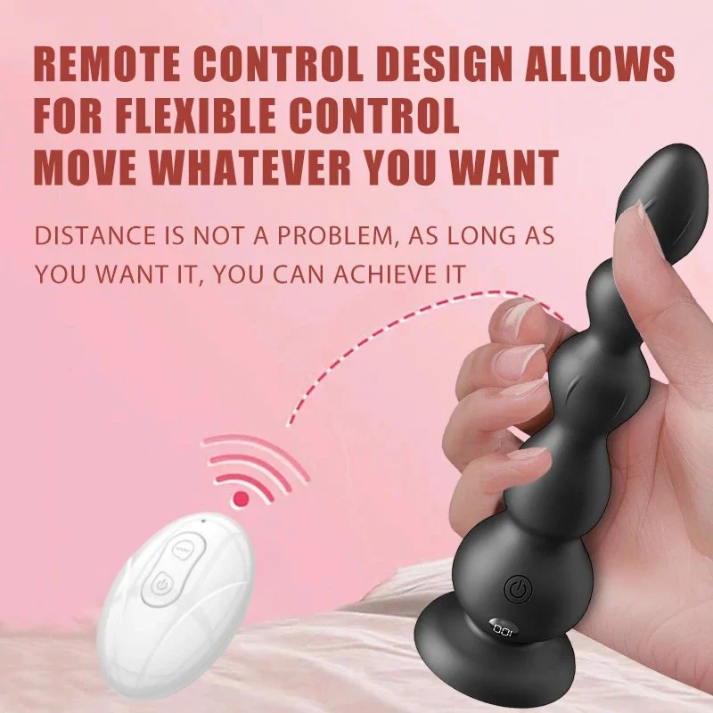Remote Control LCD Display Silicone Butt Plug Vibrator 10 Frequency Vibration Sex Toys for Women