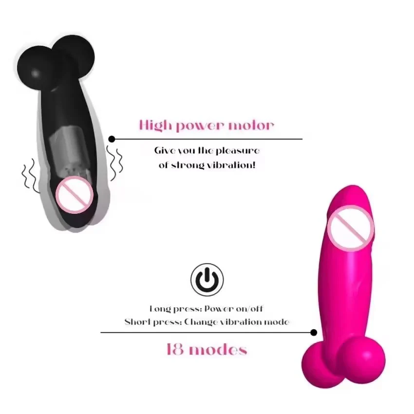 Portable Mini Dildo Anal Plug Vibrator Women-Waterproof USB Rechargeable Multi-Frequency G-Spot Butt Stimulation Sex Toy