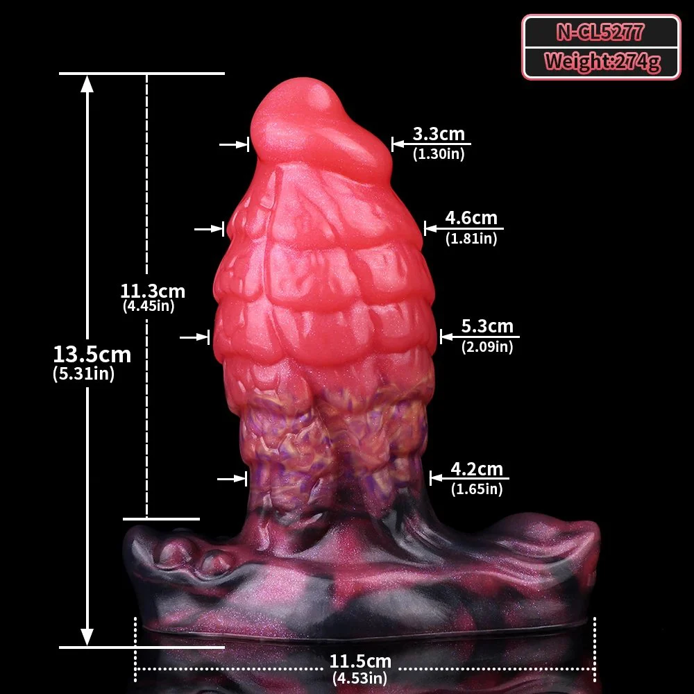 Red Dragon Fantasy Liquid Silicone Anal Plugs for Men and Women Large Size Anal Plugs Step up for Increased Friction