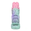 Male Penis Extender Fantasy Monster Dildo Galactic Charm Soft Silicone Open Penis Enlargement Sleeve Sex Toy