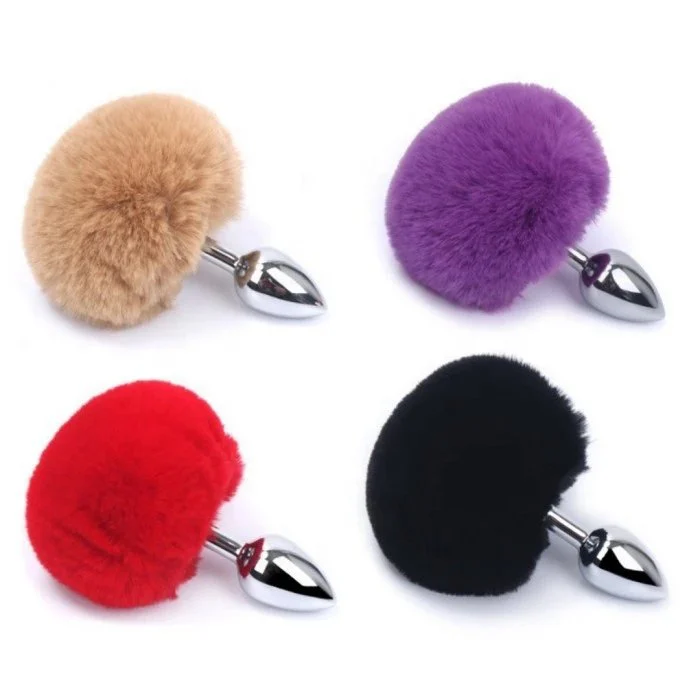 Colorful Tail Butt Plug Anal Vibrator Sex Toys Made of Durable Metal