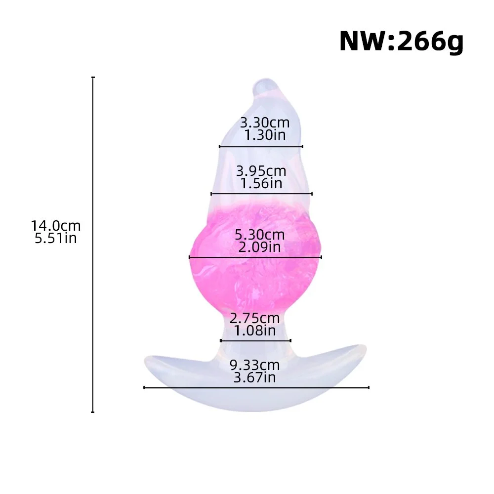Transparent Crystal Silicone Anal Plug a Sex Toy with a Strong Sensation Suitable for Both Male and Female Anal Use