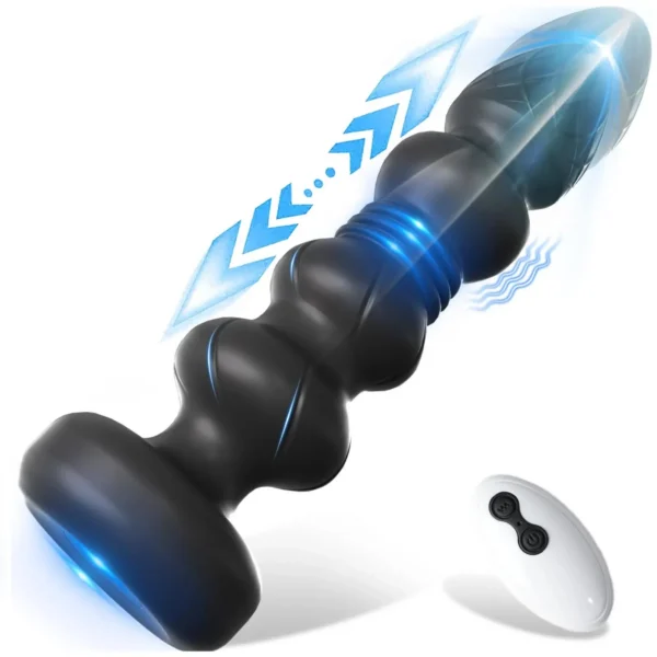 Remote Control Vibrating Butt Plug Male Adult Sex Toys Thrusting Vibrating Prostate Massager Anal Beads Vibrator for Men Women
