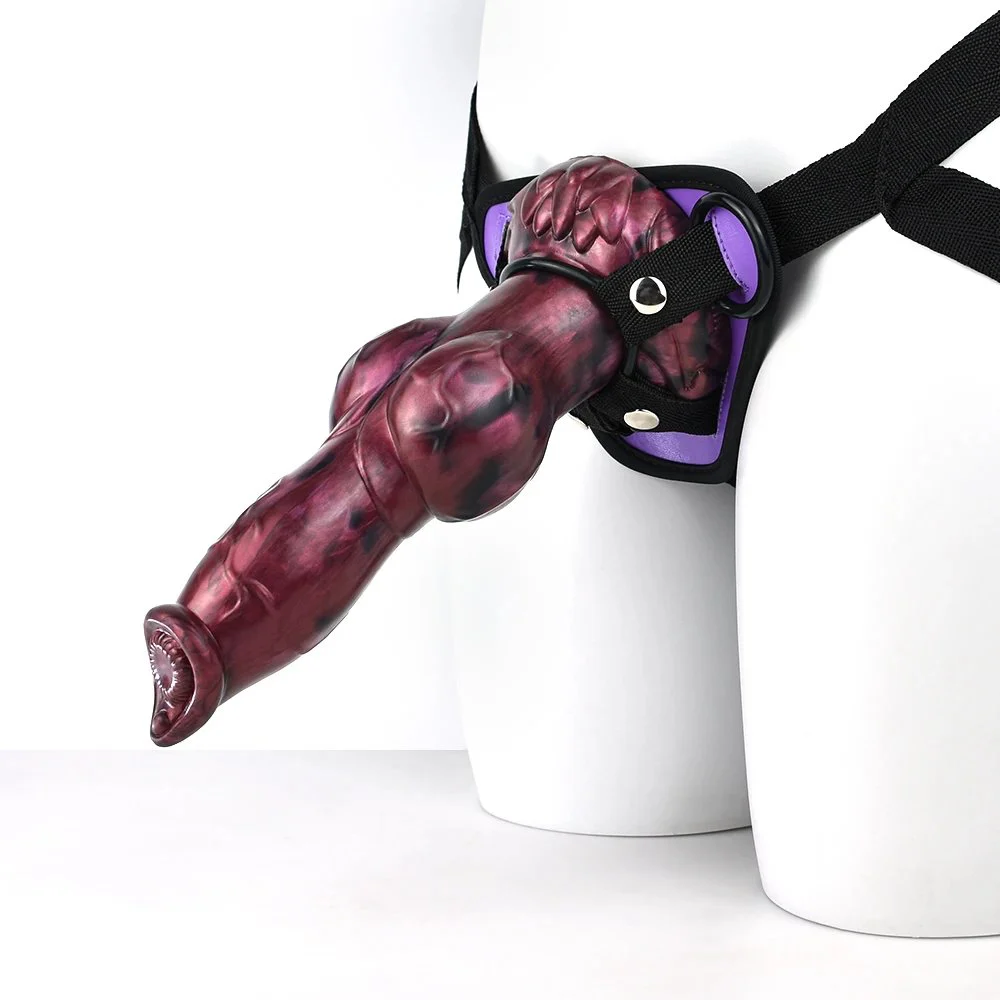 9.25 Inch Large Artificial Lesbian Strap Dildo Penis Chastity Belt for Lesbian Sex