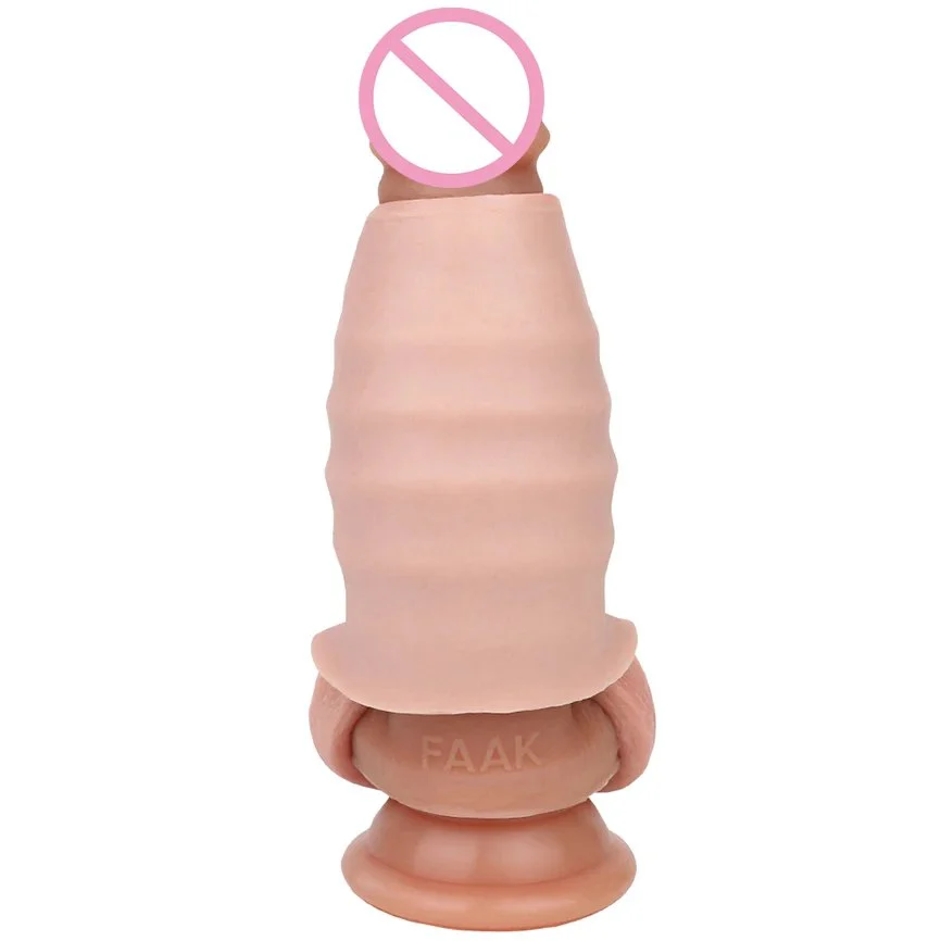 Soft Liquid Penis Enlargement Sleeve Realistic Dildo Simulation Sex Male Penis Enlargement Couple Sex Toys