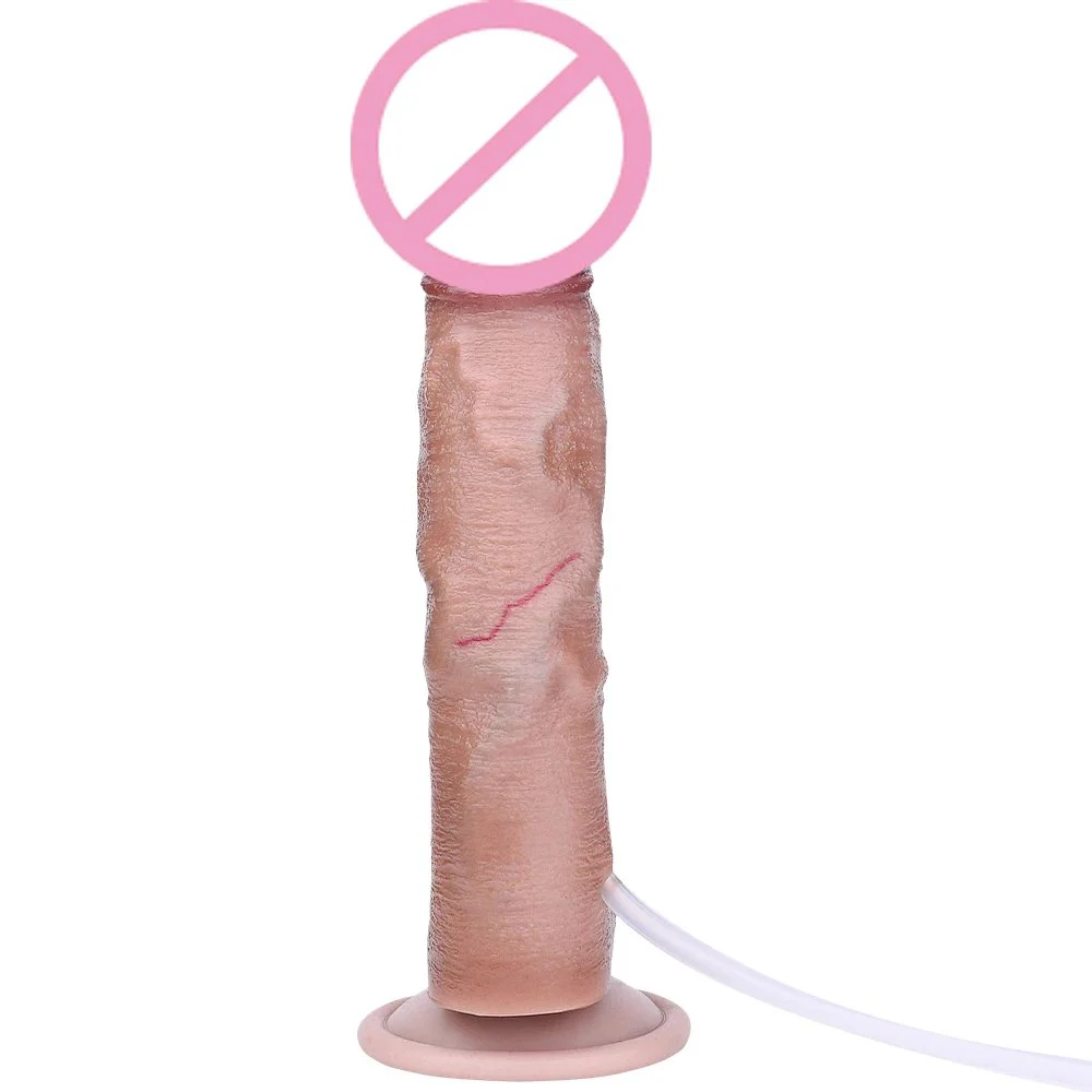 Realistic Double Ended Layer Squirting Dildo for Women or Couples Orgsm Anal Plug Masturbator Device with Strong Suction Cup