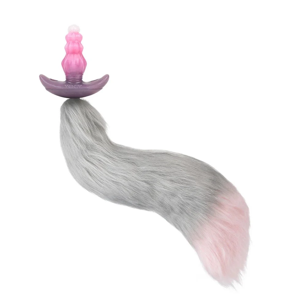 Dildo Anal Plug Game Dress up Kit Collar Plush Tail Gay Vibrating Anal Plug Sexual Stimulation Male Female Sex Toys