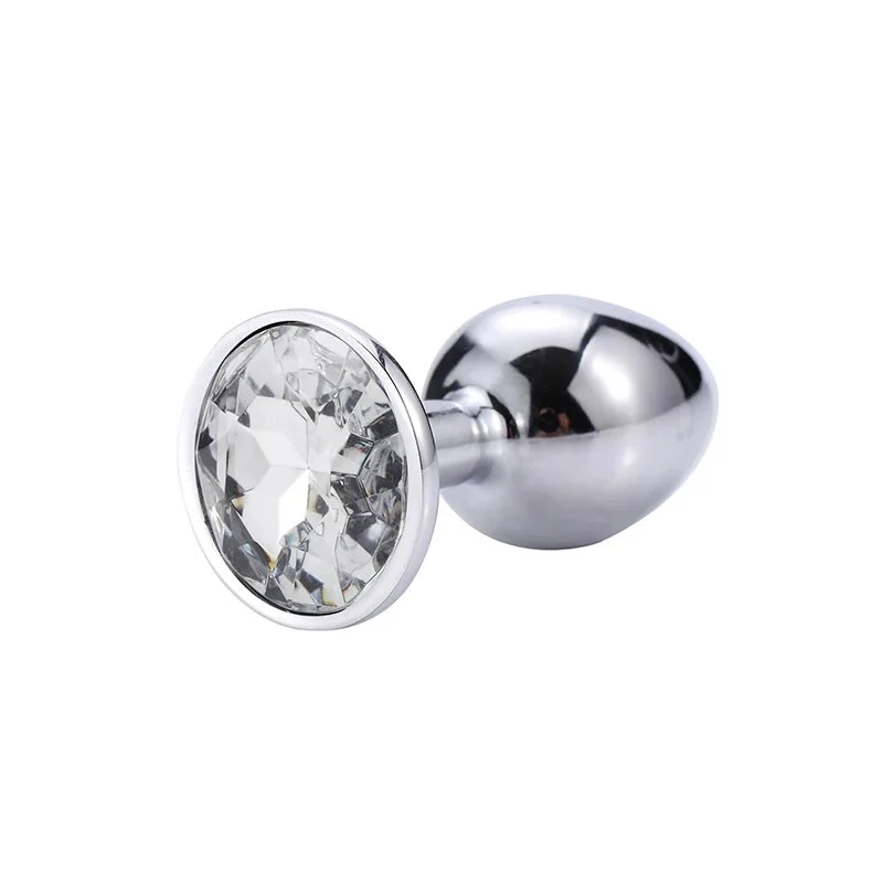 Stainless Steel Anal Plug Jewel Decorated Dilator Multiple Use Anal Sex Toys