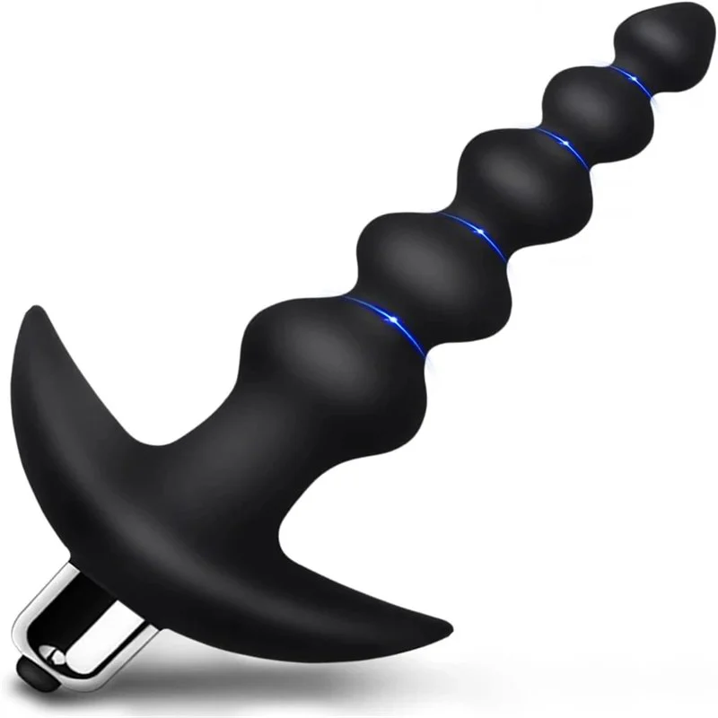 Electric Silicone Anal Beads Butt Plug Vagina Vibrator for Women and Men Gay Sex Toys for Mutual Anal Masturbation