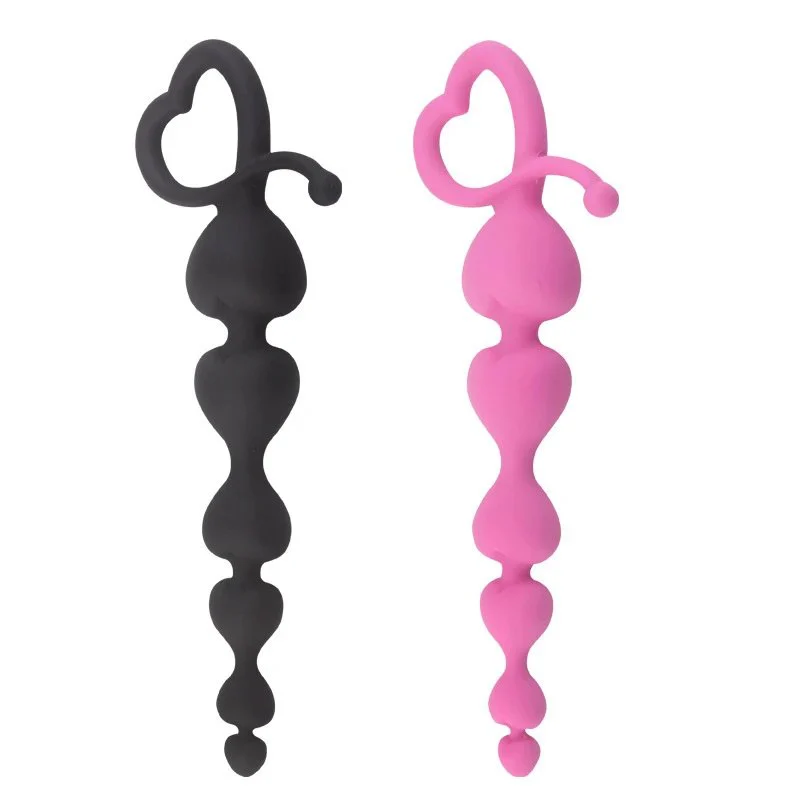 Pull Beads Back Court Anal Dilatation Adult Interest Silicone Anal Plug Tail Pull Beads