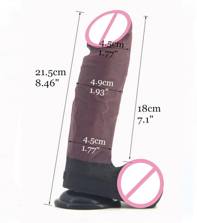 21.5cm Realistic Glans Penis Soft Silicone Penis Lifelike Dildo for Women Toys Sex Adult Rubber Penis