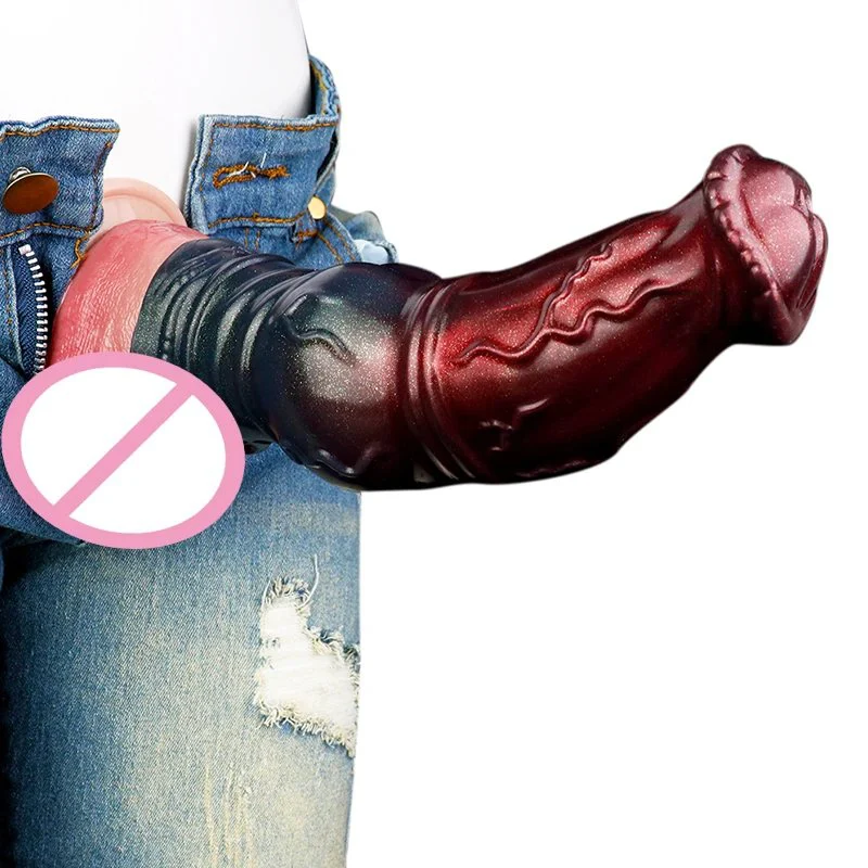 Male Penis Sleeve Made of Soft Liquid Silicone Large Size Penis Enlargement Dildo Sleeve Sex Toys for Realistic Experiences