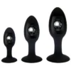 Silicone Jewelry Anal Plug Set 3 Sizes 100% Waterproof Sex Toys for Adults for Men and Women Cosplay
