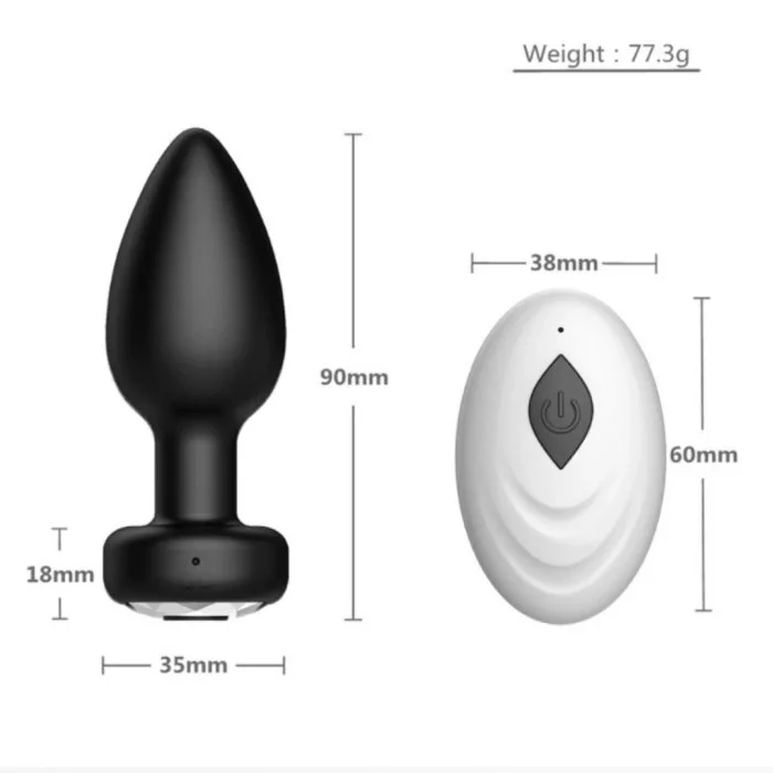 Wireless Vibrating Anal Plug Silicone Sex Toy for Intimate Anal Play