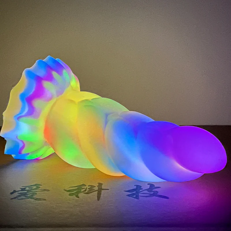 6 Inch Small Anal Plug Multi-Color Sex Toy Luminous Butt Stimulation with Strong Suction Cup for Women