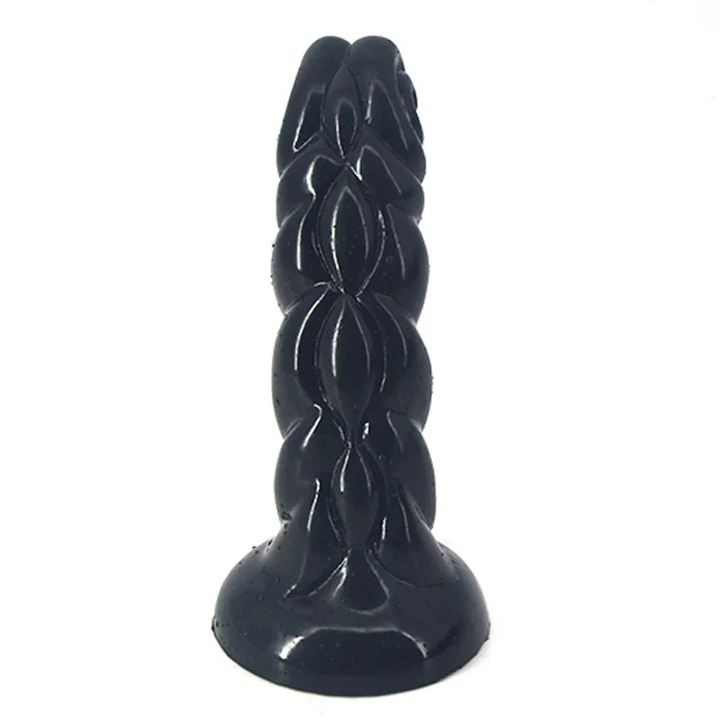 Silicone Anal Plug with Suction Sheep Horn Shape Dildo Anal Expand Stimulate Sex Toy for Men & Women