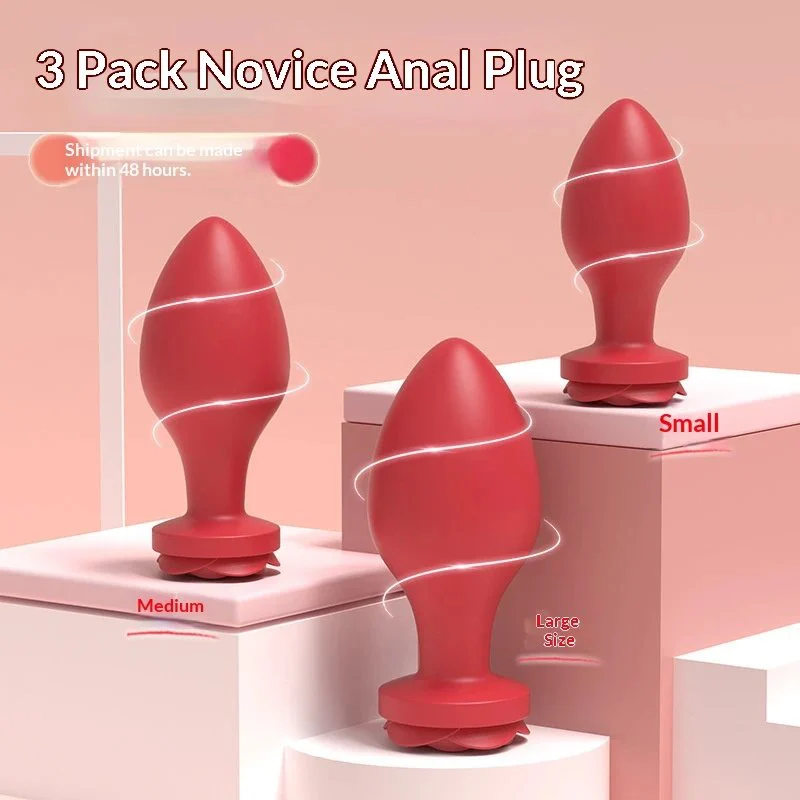 Silicone Anal Plug Three Piece Set Toy Adult Product Soft Safe Rear Anal Plug For Intimate Play Comfort Wear