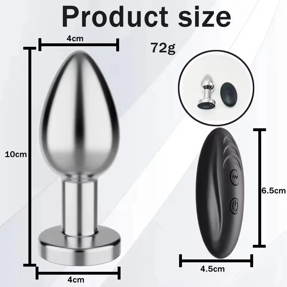 Remote Controlled Vibrating Anal Plug Prostate Stimulation Large Sized Anal Sex Toy Male Female Anal Plug Vibrator