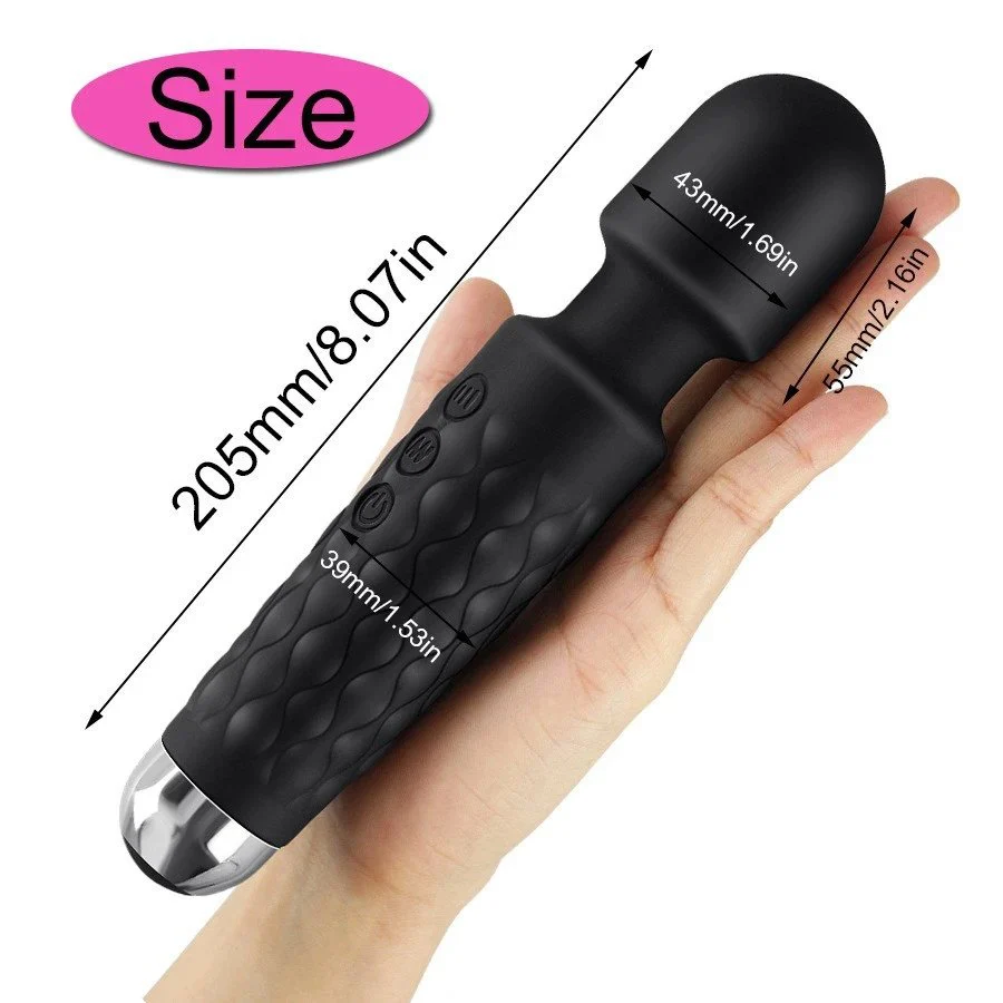 Female Masturbation 20 Modes Clitoris Stimulation Av Massager Wand Vibrator Sex Toys for Women