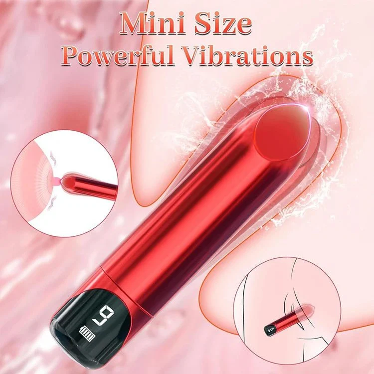 LED Display Female Clitoral Stimulator Masturbator USB Lipstick Bullet Vibrator Sex Toys for Women