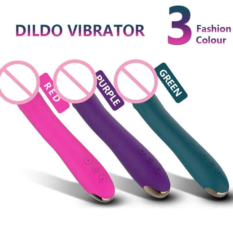 Gelance Female Dildo Vibrator 10 Mode USB Recharge Clit Orgasm Massager Silicone Vibrator Sex Toys for Women Adult Product