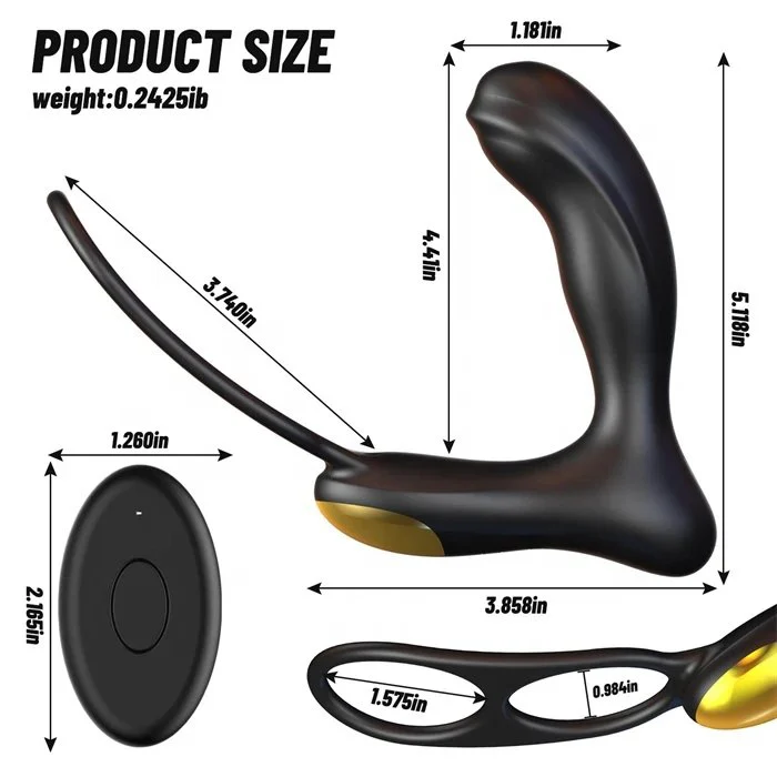 Silicone Anal Vibrator with 10 Modes Wireless Remote Control Premium Anal Sex Toy