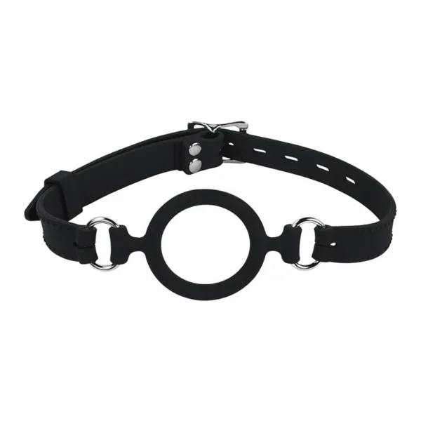 Adjustable O-Ring Gag Restraints Open Mouth Strap Adult Sex Toys for Women & Men Made of High Quality Leather