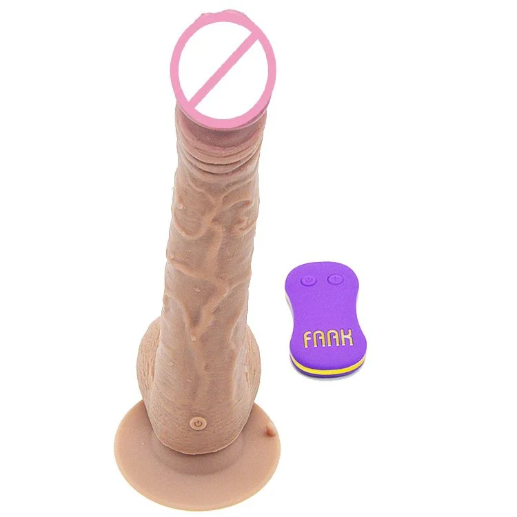 24cm Silicone Dildo Machine Penis with Vibrator USB Retractable Dildos for Women Masturbator