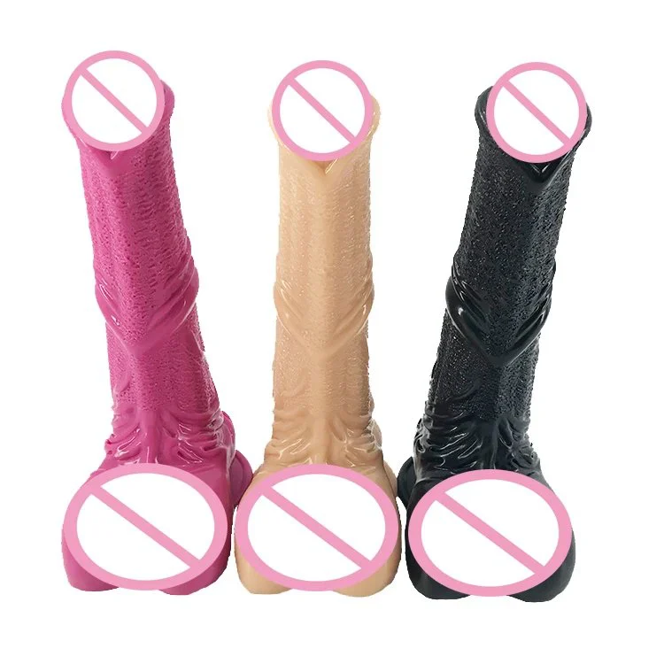 25cm 10 4.8cm Big Silicone Dildo Soft Realistic Anal Toys Flexible Butt Plug Lifelike Huge Animal Horse Dildo for Women