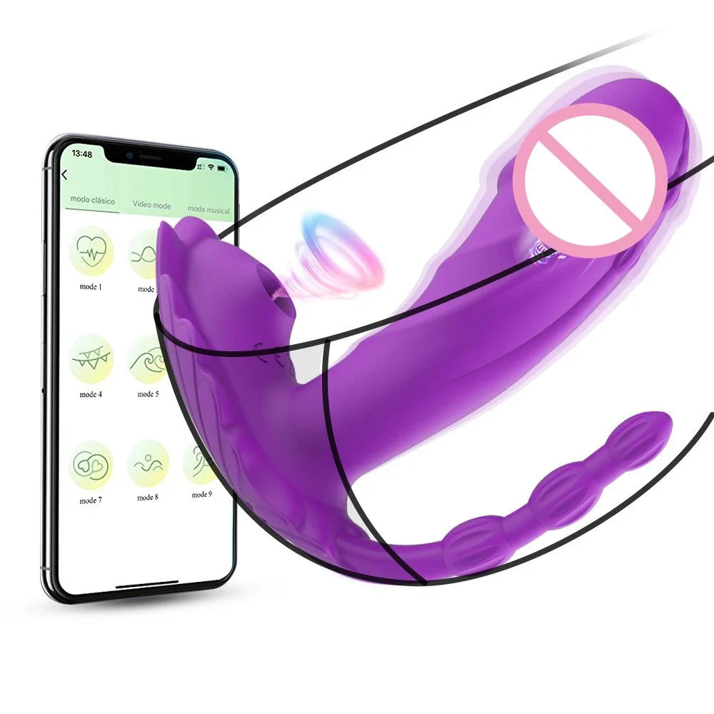 App Remote Control Vibrator 3 in 1 Dildo Anal Plug G Spot Butterfly Wearable Panty Vibrators Sex Toys Women