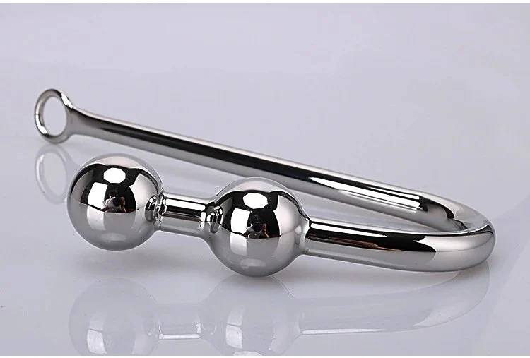 Adult Anal Sex Toys Stainless Steel Adult Product with Anal Beads Hole Metal Butt Plug Anal