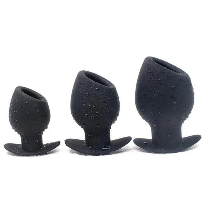 Silicone Hollow Anal Vaginal Speculum Enema Sex Toys Butt Plug for Adult Gay Men Anal Expander and Anus Dilator