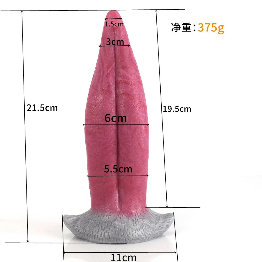 8 inch Evil's Tongue Shaped Dildo Fantasy-Inspired Licking Tongue Dildo Flexible Silicone Sex Toy for Couples