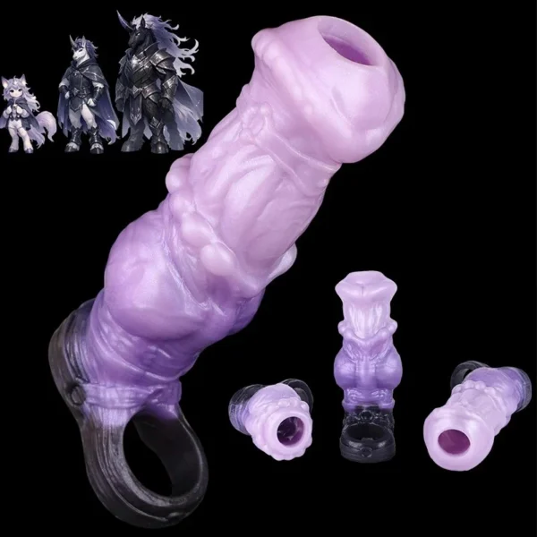 Penis Extender Device Cover Sleeve Hollow Penis Sleeve Sex Toys for Men Dick Cock Ring Adult Male Sex Toy Delay Ejaculation