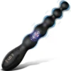 LCD Vibrates Anal Plug Flexible Stimulator Plug Anal Beads Massager Sex Toys for Men and Women Anal Vibrator