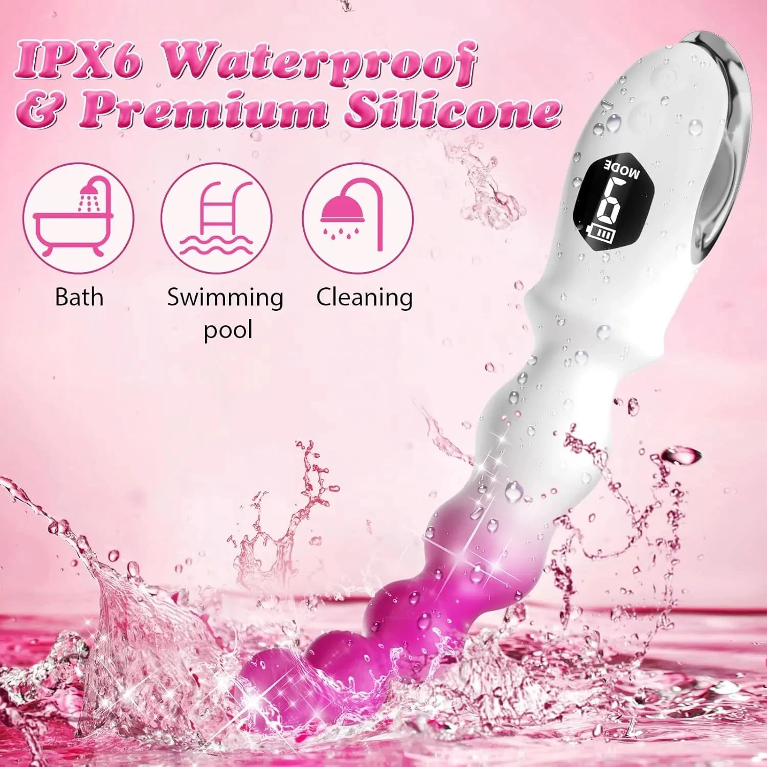 Silicone Vibrating Anal Beads Butt Plug Adult Sex Toys Deep Penetration G-spot Clitoral Anal Vibrators Stimulator for Men Women