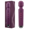 Cordless Personal Massage Wand Waterproof USB Rechargeable Skin-Soft Silicone 20 Vibration Patterns 8 Speed Settings