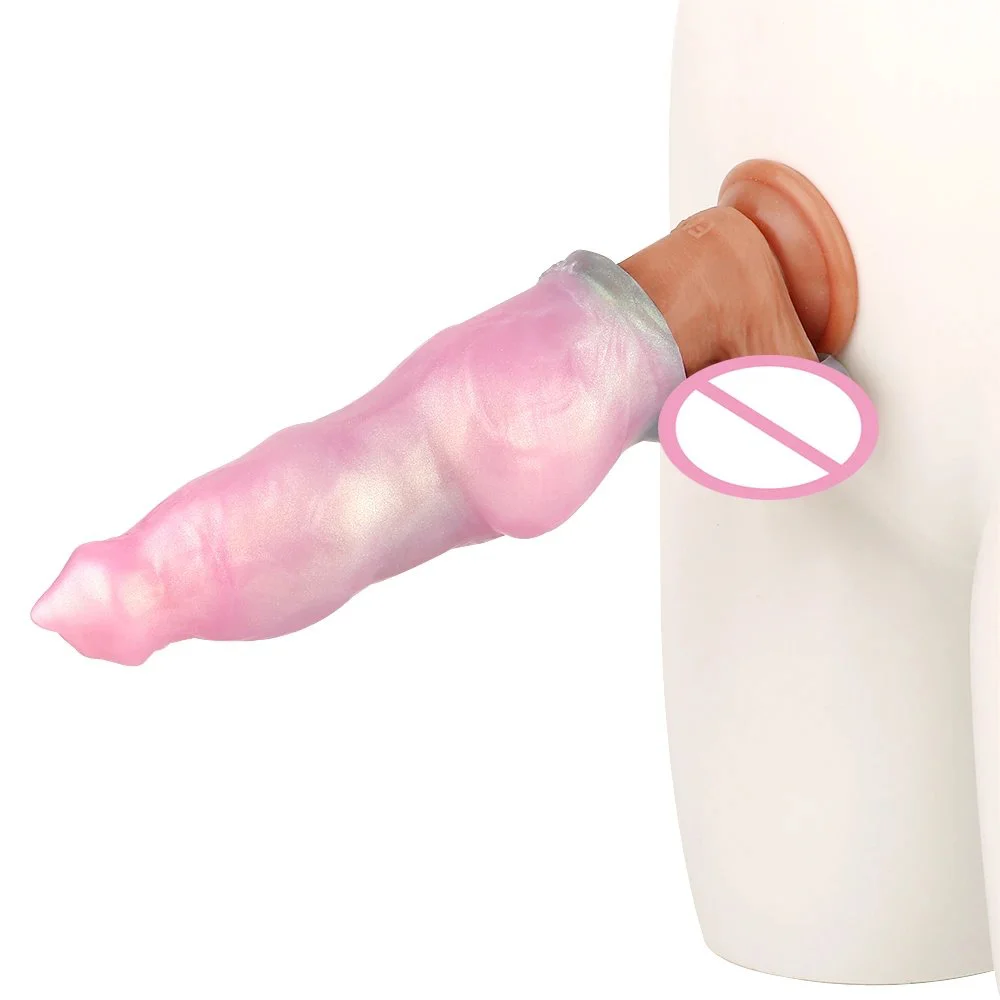 Polarized Wine Spirit Strap-on Penis Sleeve Closed Design Sleeve for Men Gay Sissy