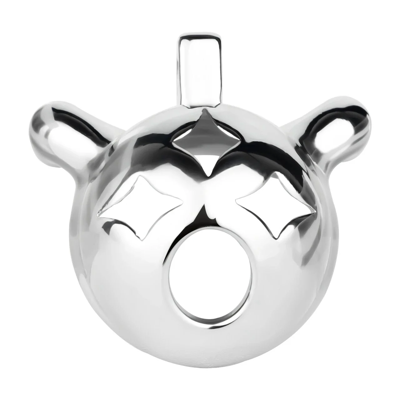 Stainless Steel Male Chastity Lock with Wearable Catheter, Realistic Sensation Penis Cage for BDSM Play