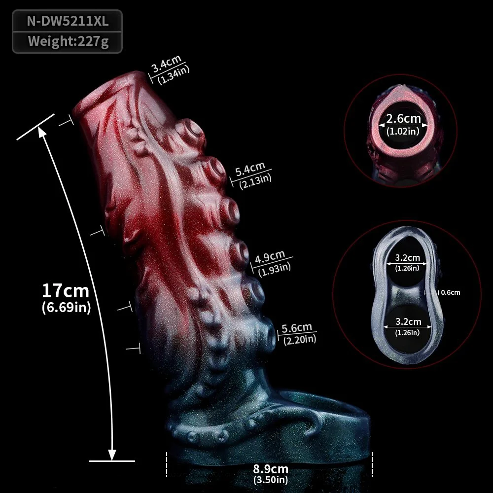 Penis Sleeve Extensions Octopus Male Enlargement Delay Ejaculation Clits Massager Cock Ring Penis Cover Sex Toys for Men