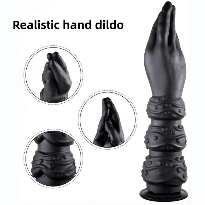 13 Inch Liquid Silicone Double Head Dildo New Design Adult Sex Toys for Anal Fisting Realistic Hand Shaped