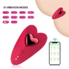 Heart 10 Modes Magnetic Wearing Vibrating Panties Underwear App Control Panty Vibrator Sex Toys for Woman
